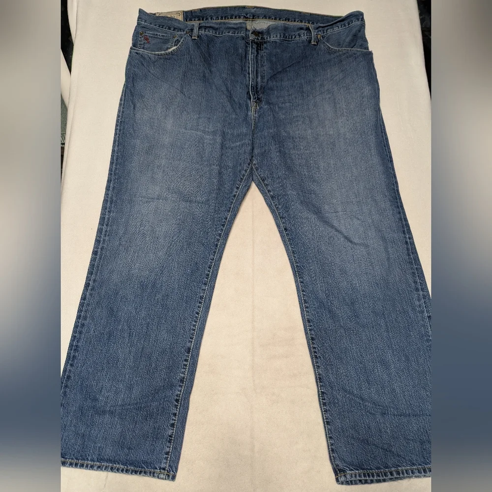Polo Ralph Lauren Authentic Dungarees Medium Blue Mens Jeans Size 48 - Picture 2 of 8